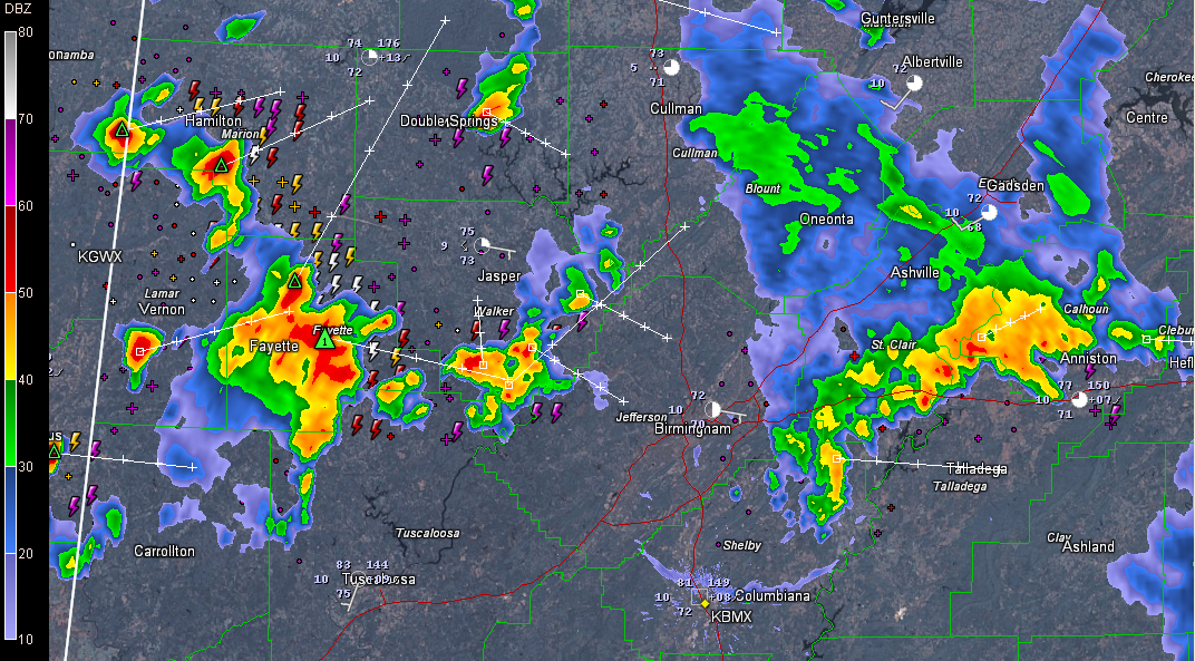 More Strong Storms over West Central Alabama
