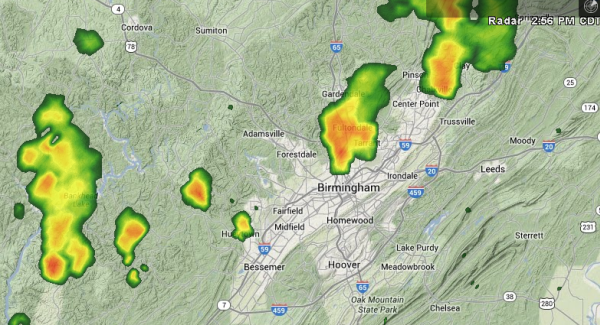 Strong Storms in Birmingham Metro