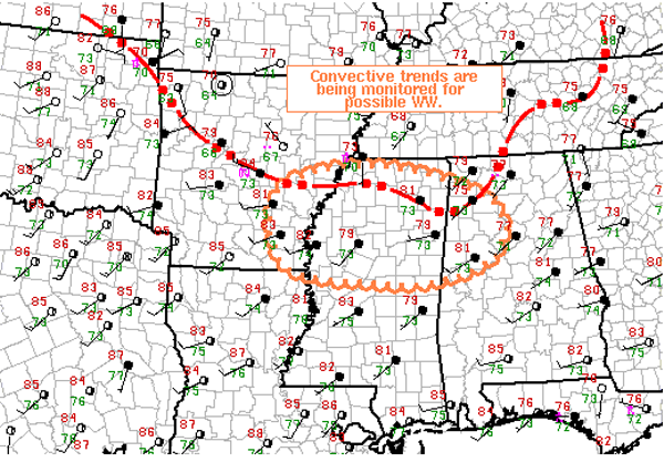 Risk for Severe Weather and a Possible Watch Today