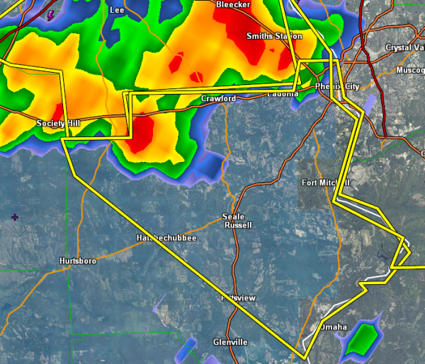 Severe Thunderstorm Warning Russell County until 2:45PM