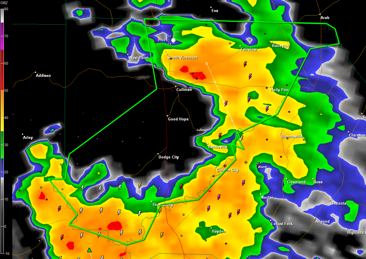 Flash Flood Warning for Cullman County until 2:45 a.m.