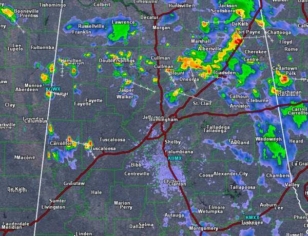 More Showers and Storms Developing