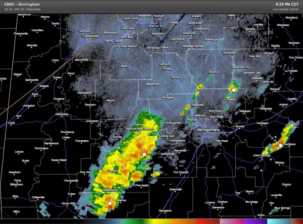 BMX Radar at 9:30 pm