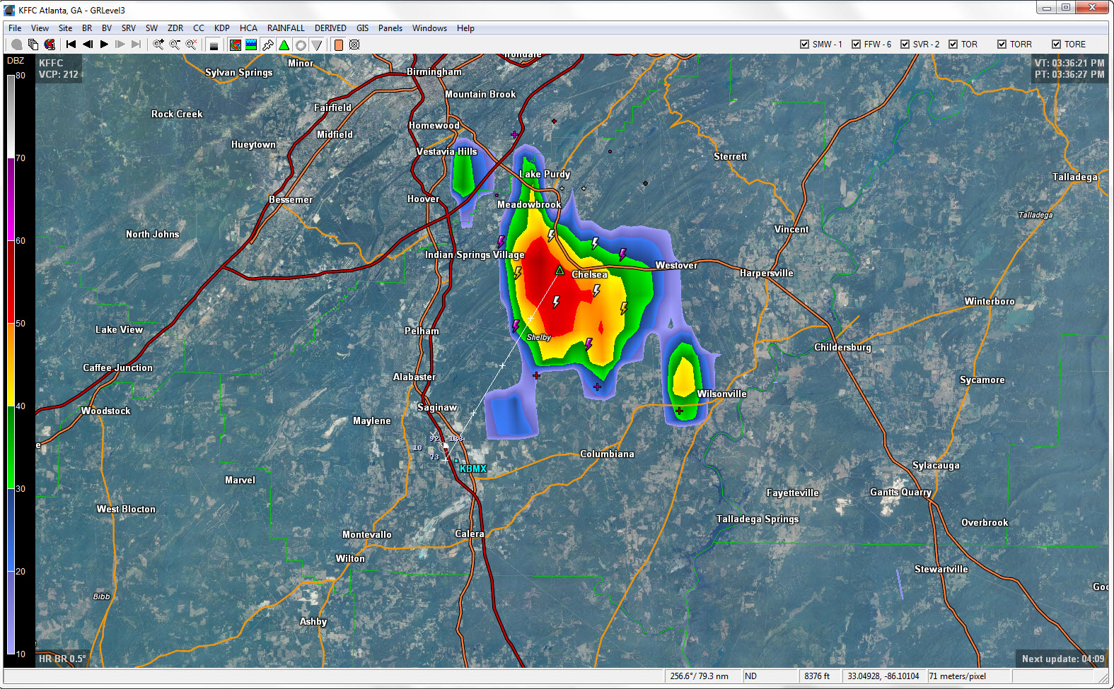 Strong Storm Over Shelby County