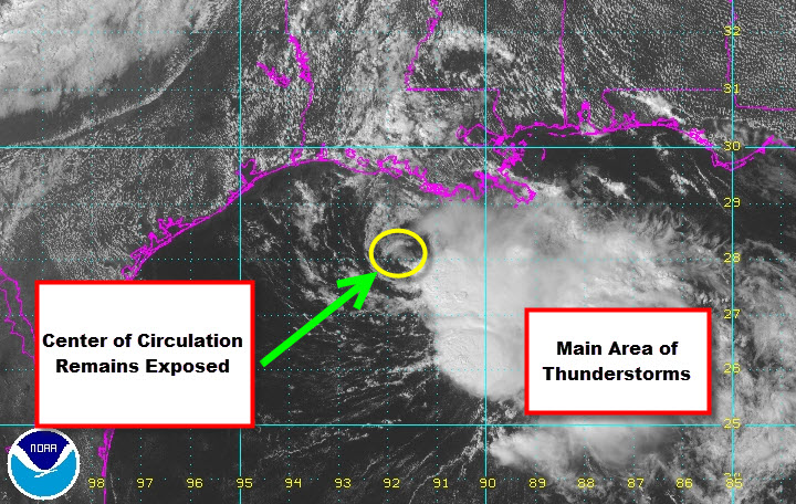 Disorganized Karen Expected to Stay South of Alabama Coast