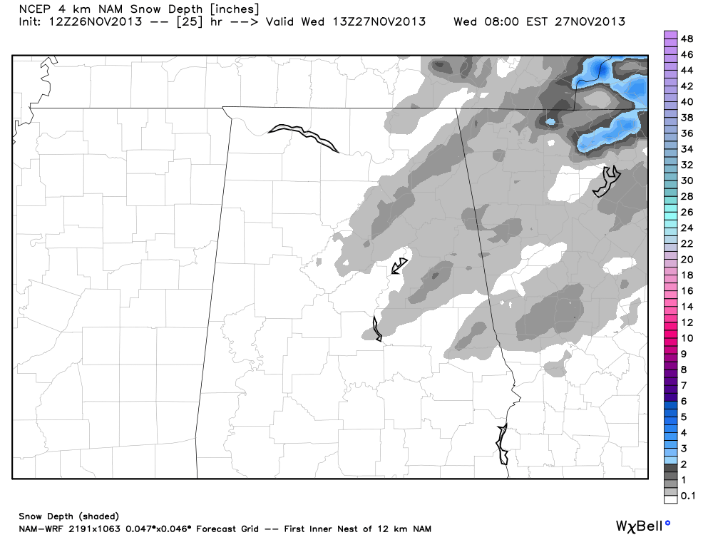 Some Snow For Alabama Late Tonight The Alabama Weather Blog