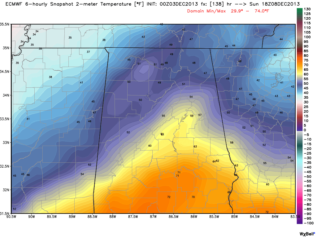 Warmer, Then Colder, Wet Weekend… | Alabama Weather Network