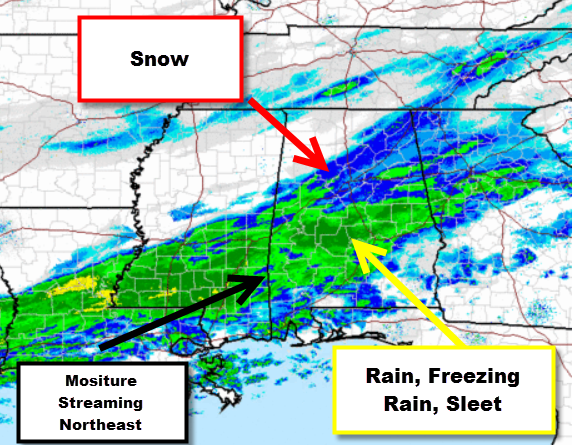 A Wintry Mess to the South