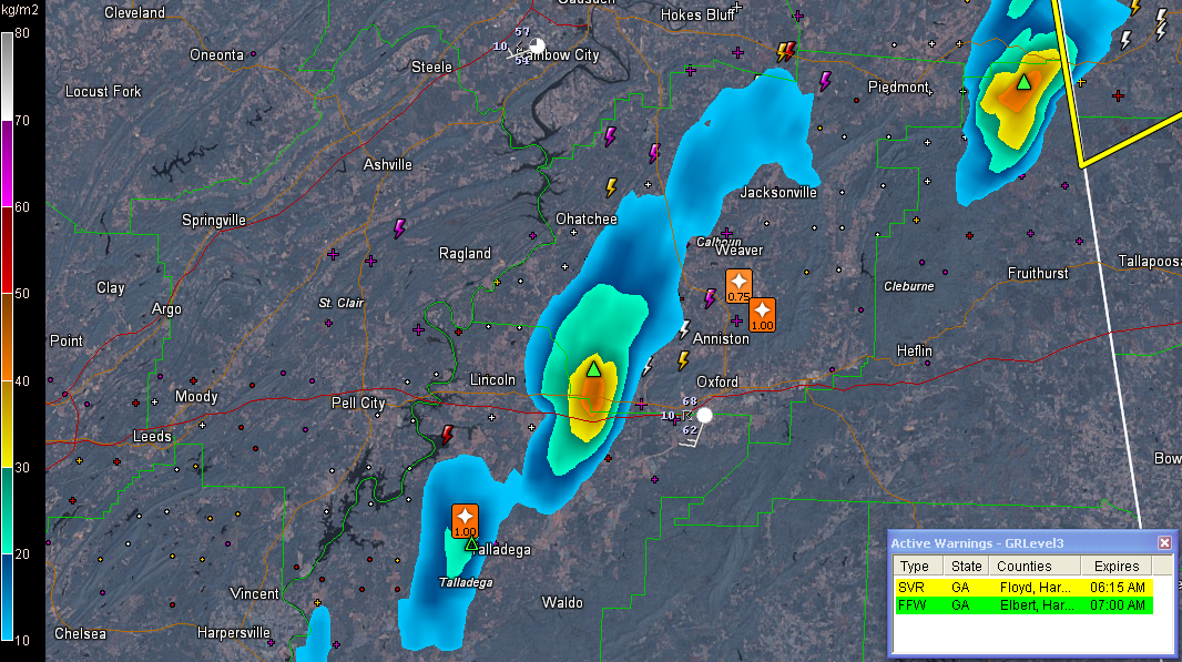 Two Main Areas of Hail; Radar Update