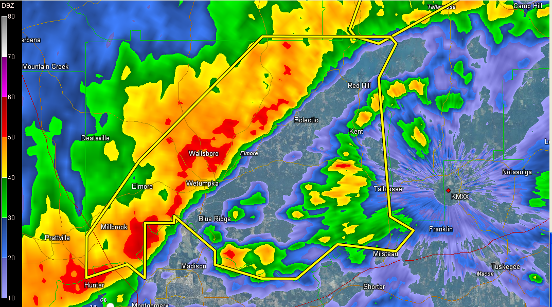 Severe Thunderstorm Warning for Parts of Elmore County