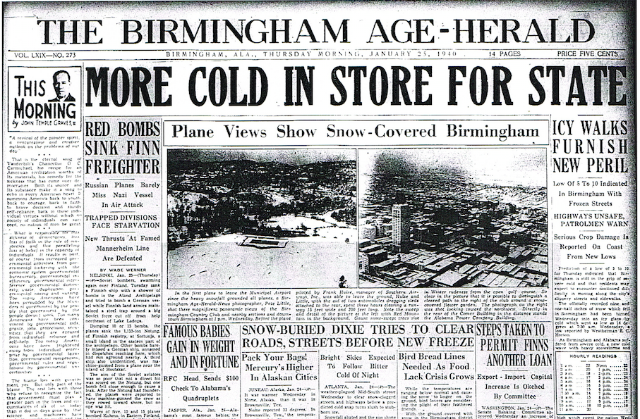 January 25, 1940 – The 1940 Cold Wave