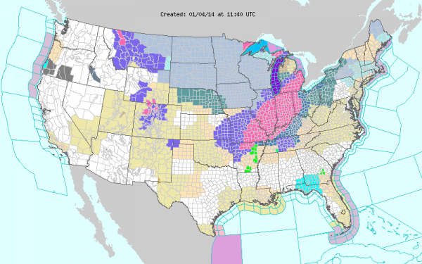 US Watch/Warning Map
