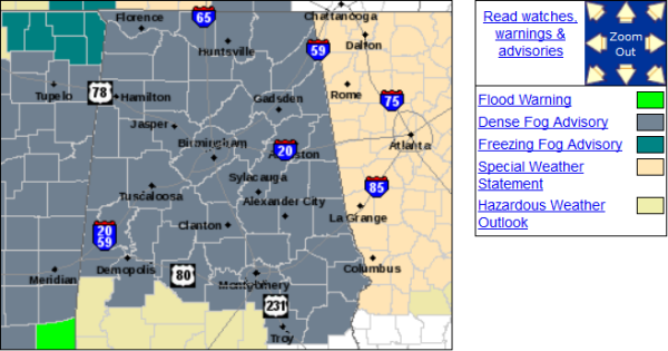 Dense Fog Advisory this Morning