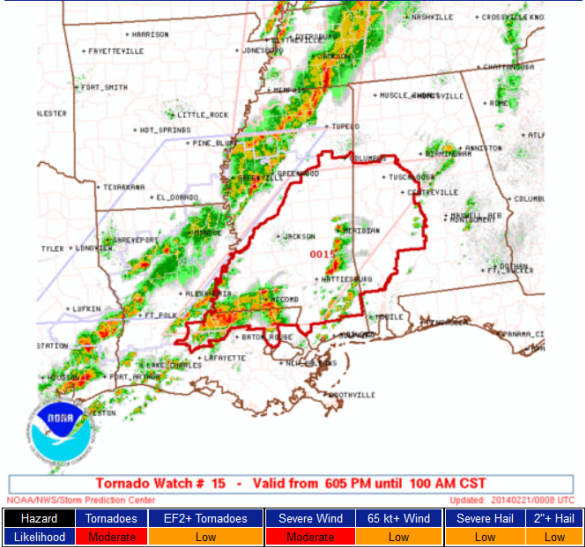 Tornado Watch Until 1 AM The Alabama Weather Blog