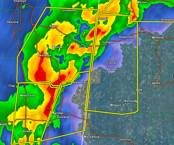 Severe Thunderstorm Warning Lamar County until 9:45 PM