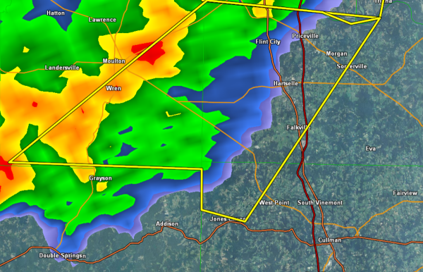 Severe Thunderstorm Warning Cullman County until 10 PM