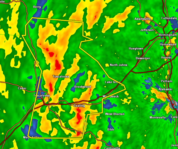 Severe Thunderstorm Warning Tuscaloosa County until 1:15 AM