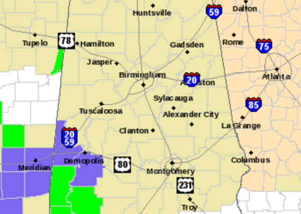 Winter Weather Advisory Issued for Marengo and Sumter Counties
