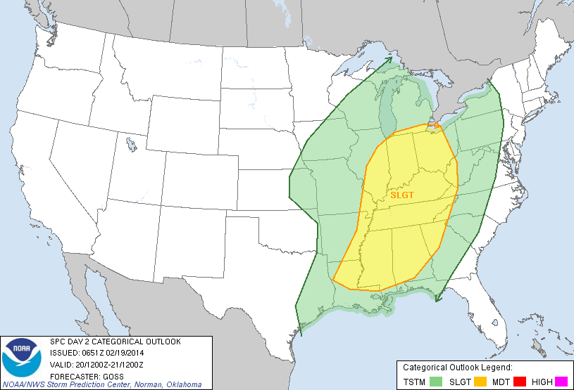 Severe Storms Possible Tomorrow Night