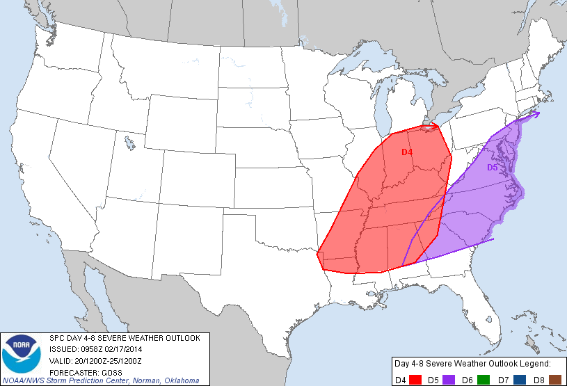 Mild Week Ahead; Storms Thursday Night