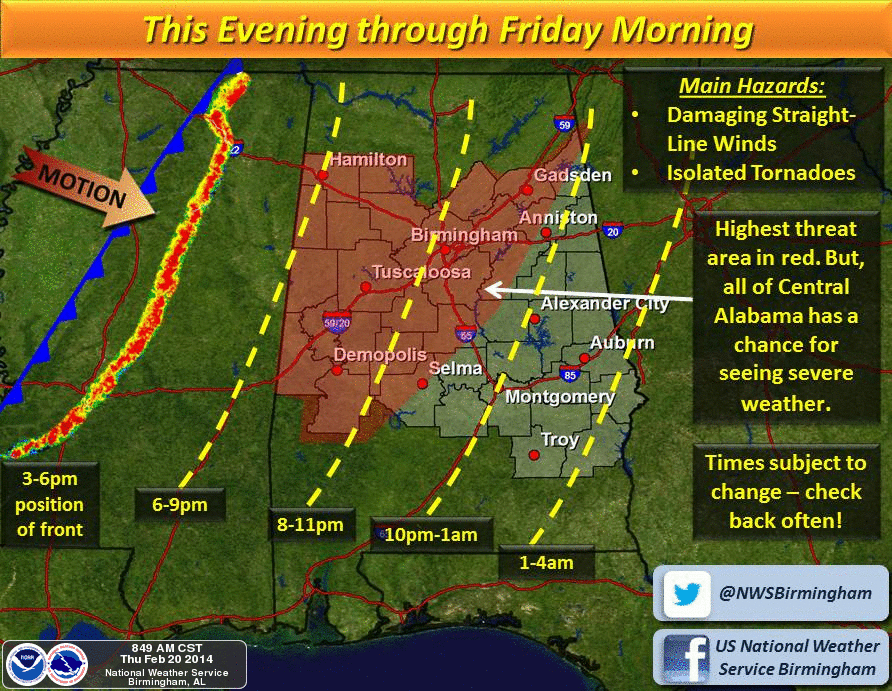 Severe Storms Arrive Tonight | Alabama Weather Network