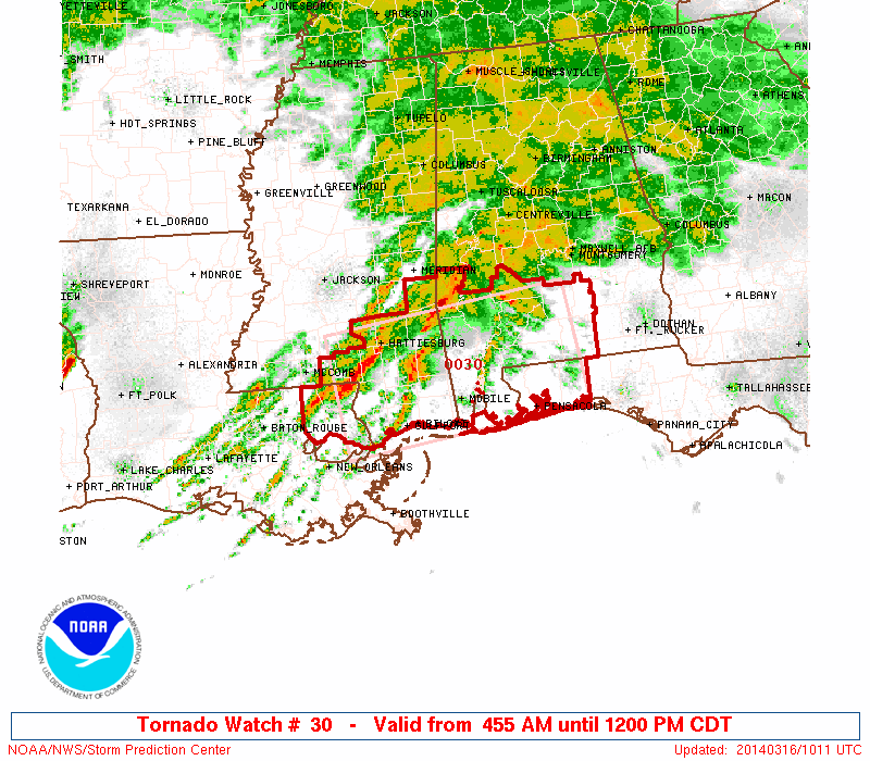 Tornado Watch – South Alabama