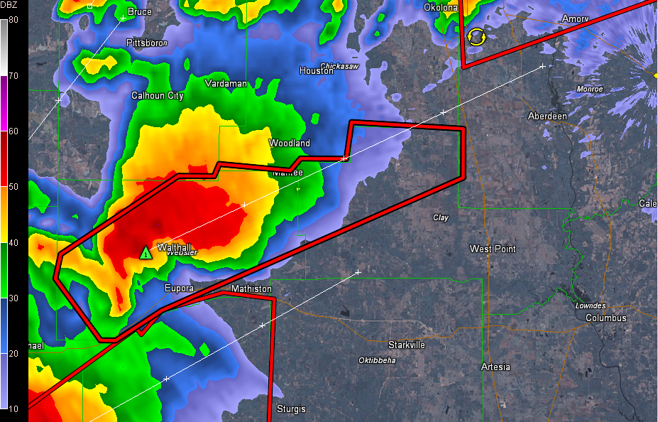 Confirmed Tornado Near Eupora MS Moving Toward Aberdeen The Alabama