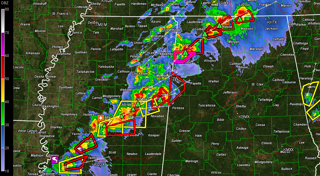 Big Picture Just After 6 p.m./Lamar and Pickens Tornado! The Alabama