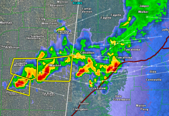 Strong Storms Affecting West Alabama