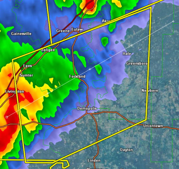 Severe Thunderstorm Warning Greene/Hale/Marengo/Sumter until 1030 PM