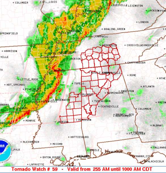 Tornado Watch Issued Until 10 AM | Alabama Weather Network