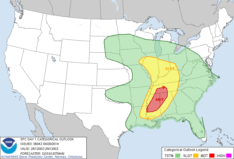 Severe Weather Threat Begins Later Today