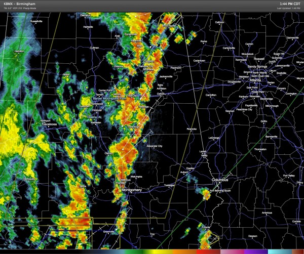 Radar Image at 1:44 pm