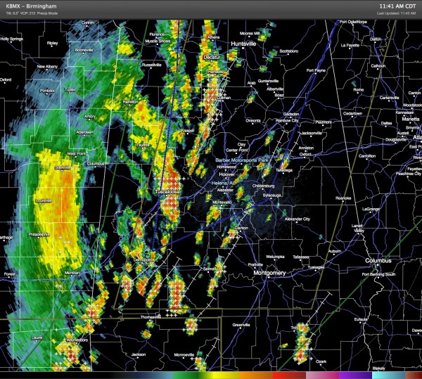 Radar Image Just Before Noon