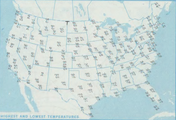 High temperatures from July 12, 1980 courtesy NOAA Central Library Data Imaging Project