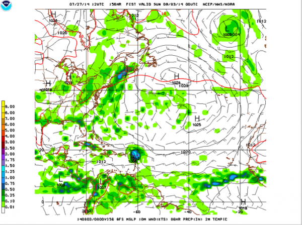 Tropical Storm Bertha next Saturday evening? 