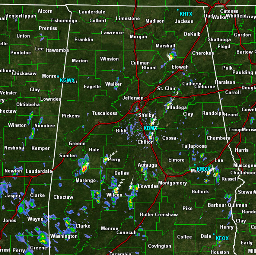 Showers Developing