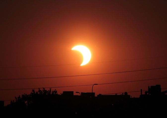 Partial Solar Eclipse Late Today