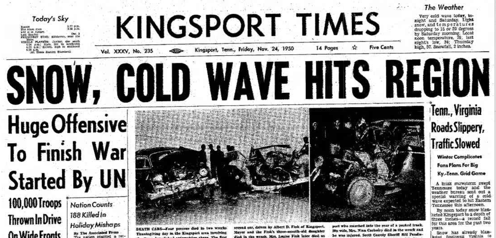 The November 1950 Cold Wave
