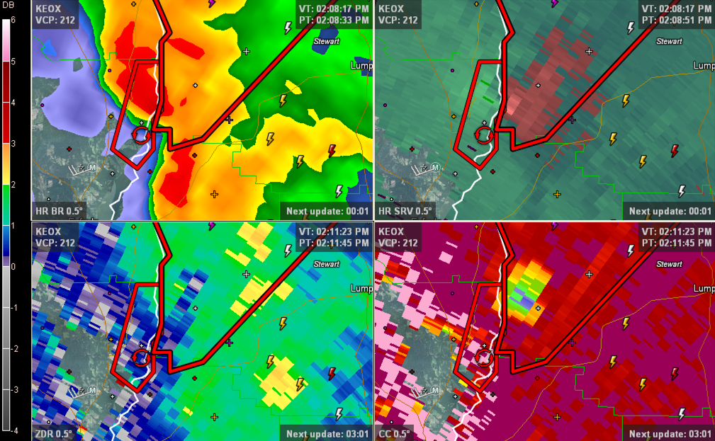 Tornado Warning Barbour County (Possible TDS at 2:10)