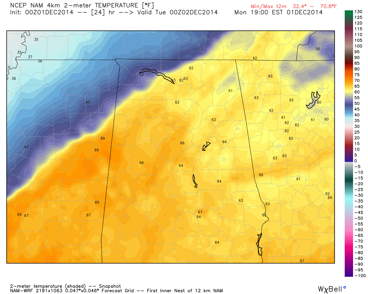 Cold Front Creeps Into Alabama Later Today