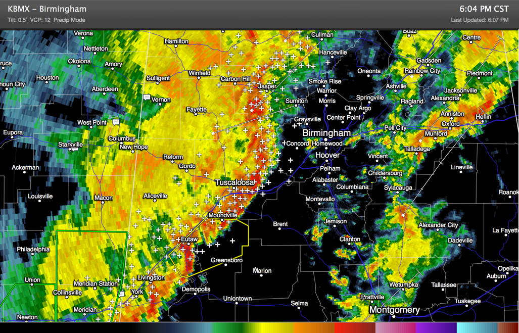 Severe Thunderstorm Warning for Greene/Hale Counties The Alabama