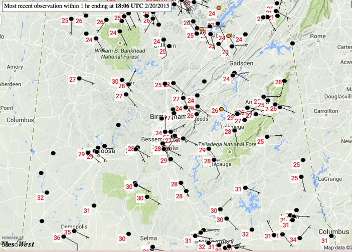 An Update on the Central Alabama Weather Situation