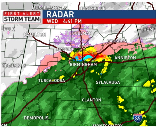 Will It Snow In Tuscaloosa/Birmingham?