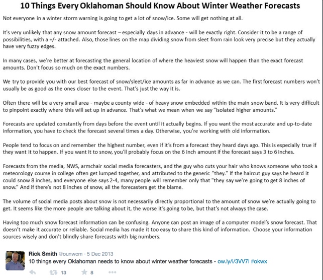 Ten Things To Know About Winter Weather Forecasts Ten Things To Know About Winter Weather Forecasts