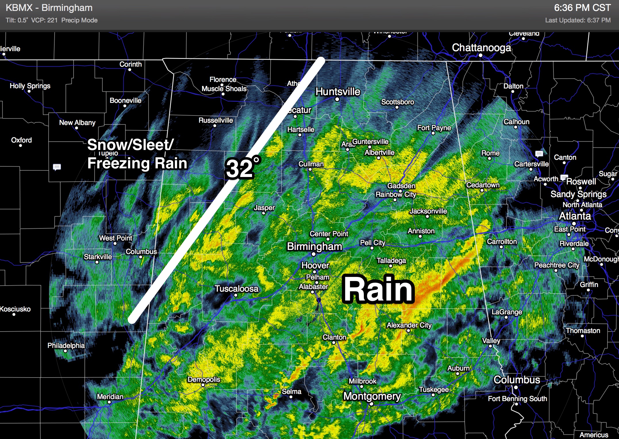 Colder Air Moving Into West Alabama