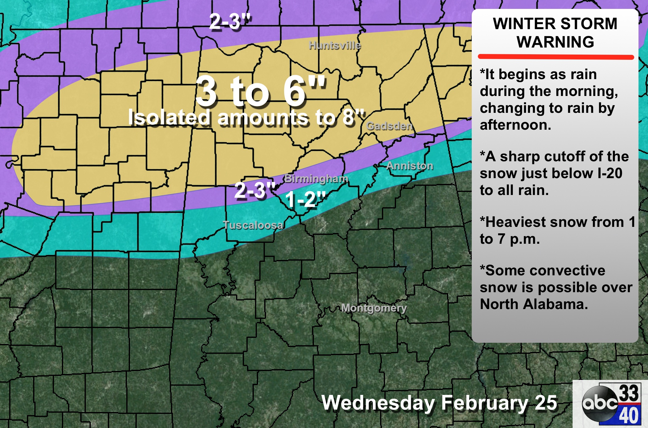 Snow Update For Alabama Tomorrow