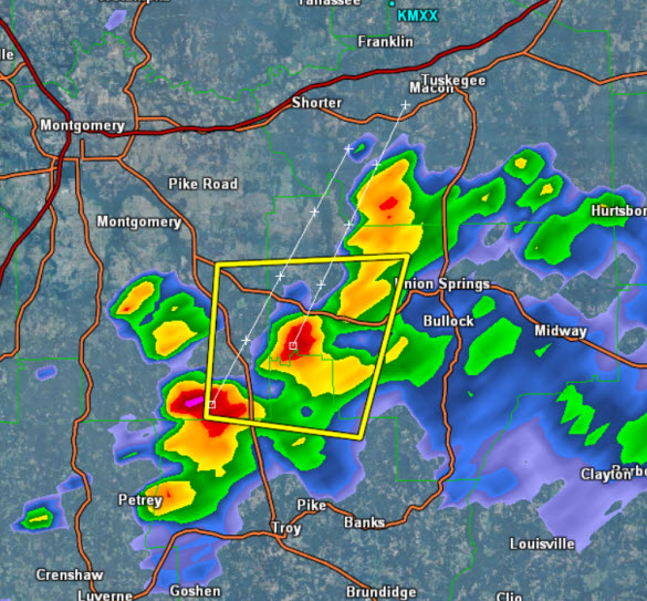 Severe Thunderstorm Warning Montgomery/Pike/Bullock until 6:30PM