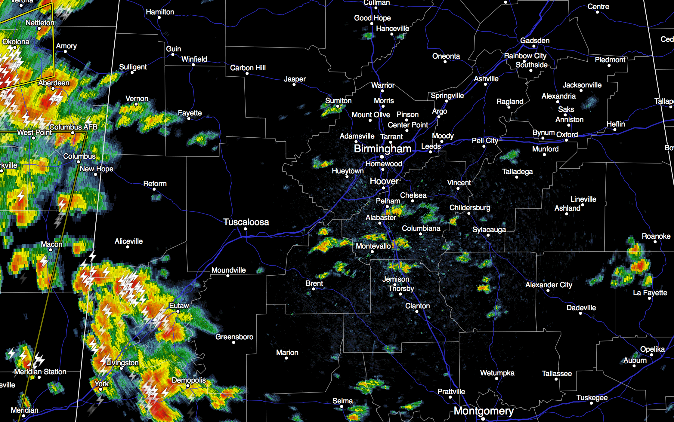 Storms Increasing Across Alabama