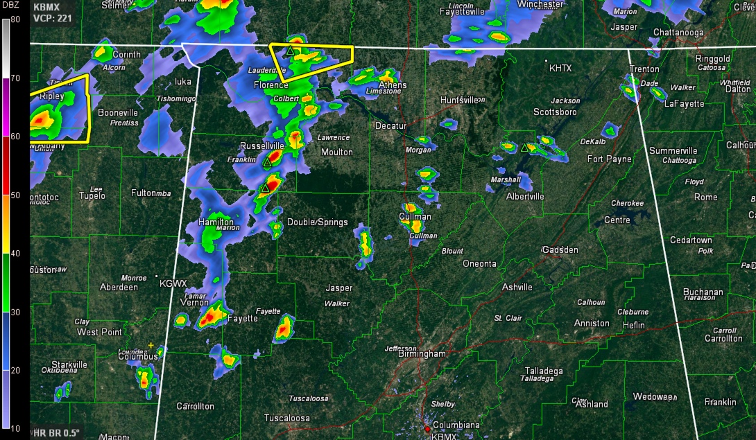 Strong Storms Over Northwest Alabama